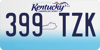 KY license plate 399TZK