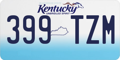 KY license plate 399TZM