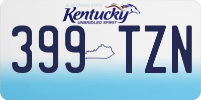 KY license plate 399TZN