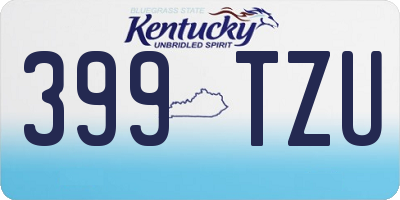 KY license plate 399TZU