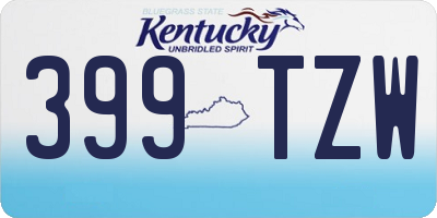 KY license plate 399TZW