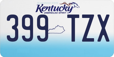KY license plate 399TZX