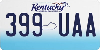 KY license plate 399UAA