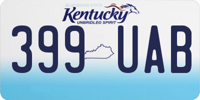 KY license plate 399UAB