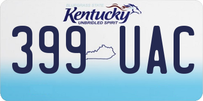 KY license plate 399UAC