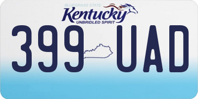 KY license plate 399UAD