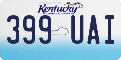 KY license plate 399UAI