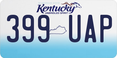 KY license plate 399UAP