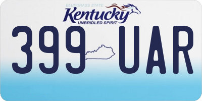 KY license plate 399UAR