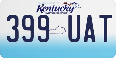 KY license plate 399UAT