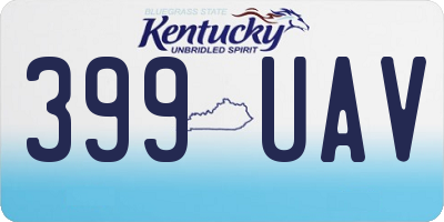 KY license plate 399UAV