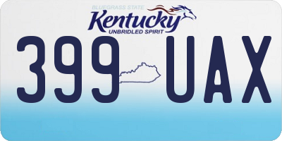 KY license plate 399UAX