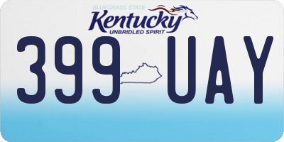 KY license plate 399UAY