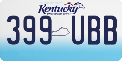 KY license plate 399UBB