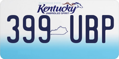 KY license plate 399UBP