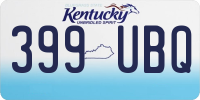 KY license plate 399UBQ