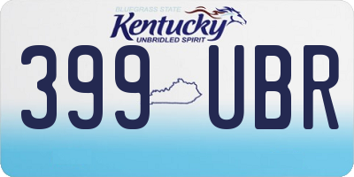 KY license plate 399UBR