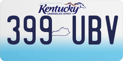 KY license plate 399UBV