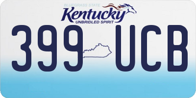 KY license plate 399UCB