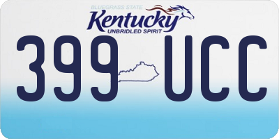KY license plate 399UCC