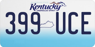 KY license plate 399UCE