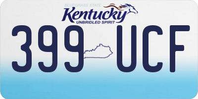 KY license plate 399UCF