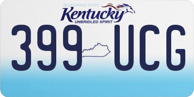 KY license plate 399UCG