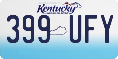KY license plate 399UFY