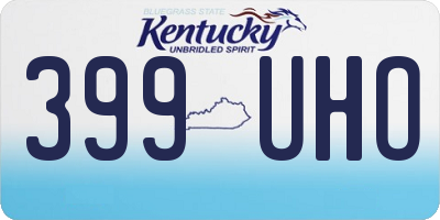 KY license plate 399UHO