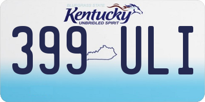 KY license plate 399ULI