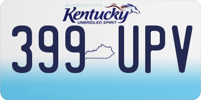KY license plate 399UPV