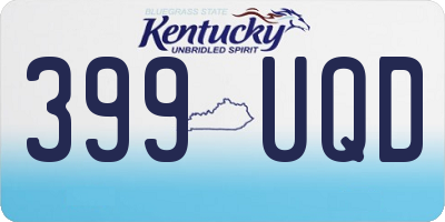 KY license plate 399UQD