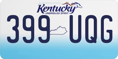 KY license plate 399UQG