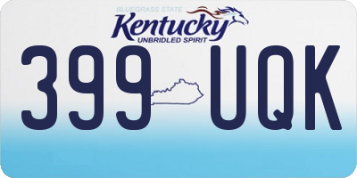 KY license plate 399UQK