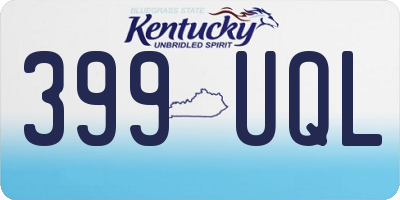 KY license plate 399UQL