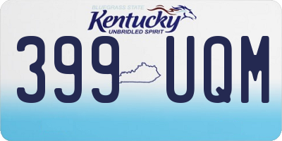 KY license plate 399UQM