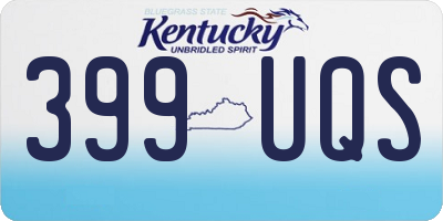 KY license plate 399UQS