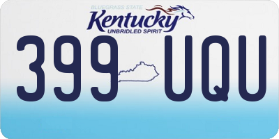 KY license plate 399UQU