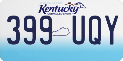 KY license plate 399UQY