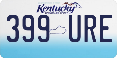 KY license plate 399URE