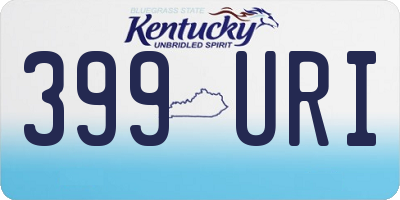 KY license plate 399URI