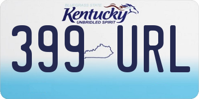 KY license plate 399URL