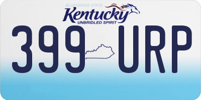 KY license plate 399URP
