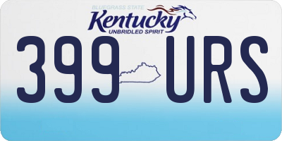 KY license plate 399URS