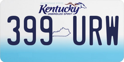 KY license plate 399URW