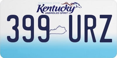 KY license plate 399URZ