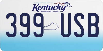 KY license plate 399USB