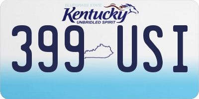 KY license plate 399USI