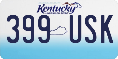 KY license plate 399USK