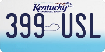 KY license plate 399USL
